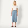 Women's Low Stretch Regular-Fit High-Rise Long Jean Skirt