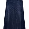3163xi83rgL.jpg Women's Retro Exposure Button-Fly Packaged Hip A-Line Maxi Long Denim Skirt