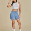 318NPsqoa0L.jpg Jean Shorts for Women High Waisted Trendy Casual Utility Stretchy Denim Jorts Cutoff Long Shorts with Pockets