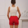 318QSQl2BcL.jpg Women's Denim Shorts High Rise Stretchy Distressed Jorts Denim Raw Hem Jean Shorts with Pockets Summer Casual