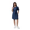 319LlcsBvlL.jpg Women's Denim Tie Waist Dress Button Down Short Sleeve Dresses Solid Casual Jean Pocket Dresses