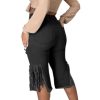 31J19d7y53L.jpg Womens Ripped Jean Shorts High Waisted Stretchy Frayed Distressed Raw Hem Tassels Denim Bermuda Shorts