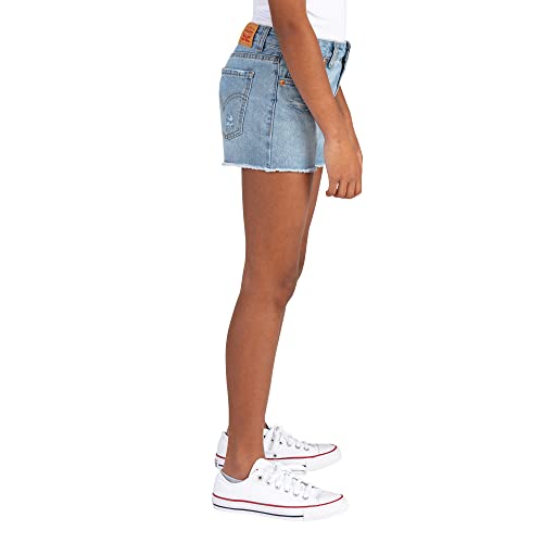Girls Girlfriend Fit Denim Shorty Shorts
