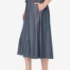 31SAt69rWQL.jpg Plus Size Petite Drawstring Denim Skirt