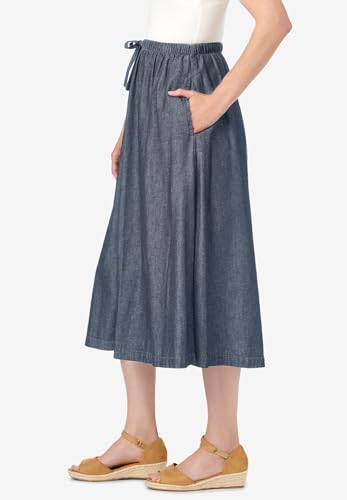 31SAt69rWQL.jpg Plus Size Petite Drawstring Denim Skirt
