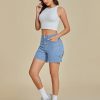 31TFSkwsteL.jpg Jean Shorts for Women High Waisted Trendy Casual Utility Stretchy Denim Jorts Cutoff Long Shorts with Pockets