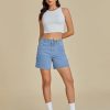 31ZK3ttTJRL.jpg Jean Shorts for Women High Waisted Trendy Casual Utility Stretchy Denim Jorts Cutoff Long Shorts with Pockets