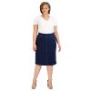 31fcocAzVHL.jpg Pull On Knit Denim Skirt for Women - Easy to Put On & Take Off Jean Skirt - Skirt w/Pockets & Comfort Waist Band