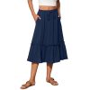 31g7lfmf49L.jpg High Waist Tiered Skirts for Women Flowy Skirts for Women Below Knee with Pockets 2025 Fashion Trendy