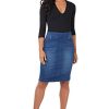 31k9GDaLFnL.jpg Women’s Ease into Comfort Pull-On Stretch Denim Skirt – Soft Jean Fabric, Flattering Slim Fit, All-Day Comfort