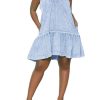 31lO4TLyBhL.jpg Women Denim Cami Dress Tie Shoulder Ruffle Hem Short Dresses Babydoll Wash Jean Sundress with Pocket