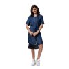 31mVQ-Q3yiL.jpg Women's Denim Tie Waist Dress Button Down Short Sleeve Dresses Solid Casual Jean Pocket Dresses