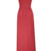 31olUvrIlL.jpg Women Strapless Casual Loose Ruched Long Maxi Dress with Pockets