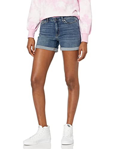31rvtBEY1DL.jpg Women's Mid-Rise Slim Fit 4" Denim Shorts
