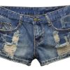 410419pzYnL.jpg Women's Low Rise Summer Ripped Distressed Frayed Denim Shorts Sexy Jean