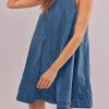 410SIkPLsgL.jpg Women’s Denim Dress Summer Casual Sleeveless Jean Mini Dresses with Pockets
