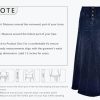 413XJzKqbYL.jpg Women's Retro Exposure Button-Fly Packaged Hip A-Line Maxi Long Denim Skirt