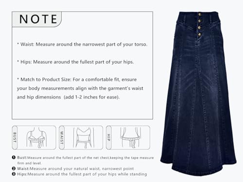 413XJzKqbYL.jpg Women's Retro Exposure Button-Fly Packaged Hip A-Line Maxi Long Denim Skirt