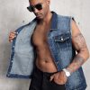 4146099Ew-L.jpg Men's Denim Vest Sleeveless Ripped Slim fit Distressed Jean Jacket