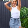 419rdjcMJcL.jpg Jean Skorts for Woman High Waisted Casual Stretchy Denim Skirt Side Split Mini Skirts with Shorts Skort