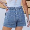 41BmvrCzm6L.jpg Jean Shorts for Women High Waisted Pull On Drawstring Elastic Waist Trendy Stretchy Denim Jorts Summer Shorts