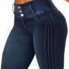 41C1aW-9iL.jpg Denim Mid Waist Butt Lifting Jeans Shorts for Women Bermuda Skinny Shorts