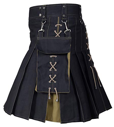 41CfGyjNGlL.jpg " Kilt for Men, Modern Scottish Utility Jeans Hybrid Kilt