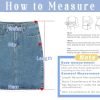 Women's Basic Five-Pocket Rugged Wear Denim Pencil Skirt with Slit