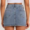 41EJUODLIIL.jpg Women's Low Rise Stretchy Denim Skirts Sexy Comfy Mini Jean Skirt for Summer Casual Streetwear