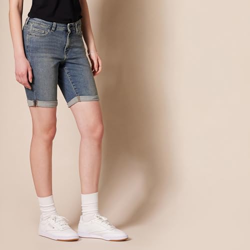 41FCWqeUdZL.jpg womens 9" Denim Bermuda Shorts