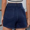 41GYvOhLcIL.jpg Jean Skorts for Woman High Waisted Pull On Trendy Casual Stretch Denim Skirt with Shorts Asymmetrical Wrap Skort