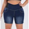 41GzmvgLLUL.jpg Women's Plus Size Casual Jean Shorts High Waisted Stretchy Denim Bottoms Jorts Baagy with Pockets
