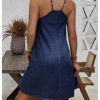 41Hy4d8u40L.jpg Women's Sleeveless Denim Cami Dress Scoop Neck Mini Dresses with Slant Pockets