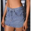 41K5LVAyAaL.jpg Women's Casual High Waist Bodycon Jean Skirt Button Zipper Fly Mini Denim Skirt