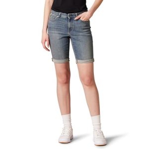womens 9" Denim Bermuda Shorts