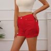 41KQU0G99-L.jpg Women's Denim Shorts High Rise Stretchy Distressed Jorts Denim Raw Hem Jean Shorts with Pockets Summer Casual