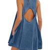 41LIaOXyiHL.jpg Women’s Denim Dress Summer Casual Sleeveless Jean Mini Dresses with Pockets
