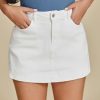 41My1TB8QL.jpg Jean Skorts for Woman Trendy High Waisted Stretchy Denim Skirt with Shorts Y2K Mini Skort Skirts Country Concert
