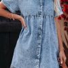 41RbljuFTIL.jpg Women's Denim Dress for Women Blue Jean Dress 2025 Trendy Summer Short Sleeve Denim Dresses with Pockets