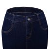 41SP5NyiL9L.jpg Women's Maxi Pencil Jean Skirt- High Waisted A-Line Long Denim Skirts for Ladies- Blue Jean Skirt