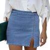 41THn0WJVVL.jpg Jean Skirt for Women with Slit High Wasited Bodycon Stretch Pencil Mini Short Denim Skirts