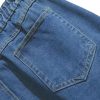 41UfhdFYNiL.jpg Women's Summer Casual Elastic Waist Pockets Work Midi Denim A Line Skirt