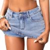 41V5wUu4maL.jpg High Stretchy Mini Skort Skirt for Women,Low Waist Denim Skort Shorts with Pockets