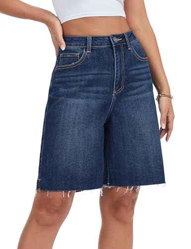 41VkUwK14YL.jpg Women's Jorts Baggy High Waisted Jean Shorts Ripped Denim Bermuda Shorts Y2K Shorts