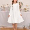 41WusQbTlWL.jpg Girls Long Sleeve Dress Lace Hem Knit Fall Winter Pullover Dresses for Girls 5-12Y