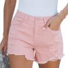 41YiWVWLucL.jpg Jean Shorts for Women High Waisted Stretchy Distressed Denim Shorts Ripped Frayed Raw Hem Summer Casual Shorts