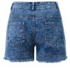 Stretchy Jean Shorts Womens High Waisted Frayed Raw Hem Distressed Denim Shorts Cut Off Shorts Casual