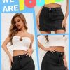 41afCdQ2FnL.jpg Low Waist Denim Skirt Y2k Cargo Skirt Suitable for Daily Leisure Travel Date Picnic Mini Jean Skirts for Women