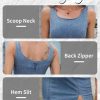 41beRt6x3NL.jpg Slim Fit Denim Mini Dress for Women 2025 – Sexy Sleeveless Summer Dress with Hem Slit