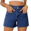 41dnvZy5uAL.jpg Womens Jean Shorts Casual High Waisted Stretchy Summer Denim Shorts with Pockets